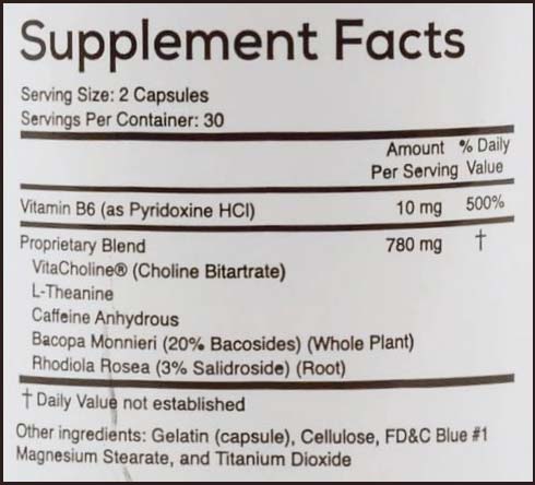 Cogniflex-supplement-facts