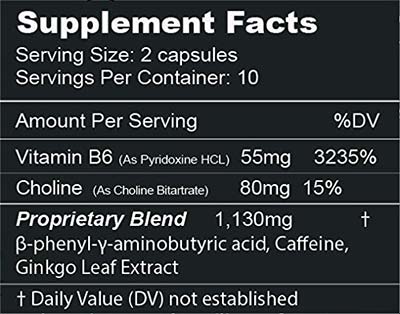 This image displays the supplement facts label of Atomixx Limitless dietary supplement, listing the ingredients and amounts per serving. The label is in a vertical format with black text on a white background.